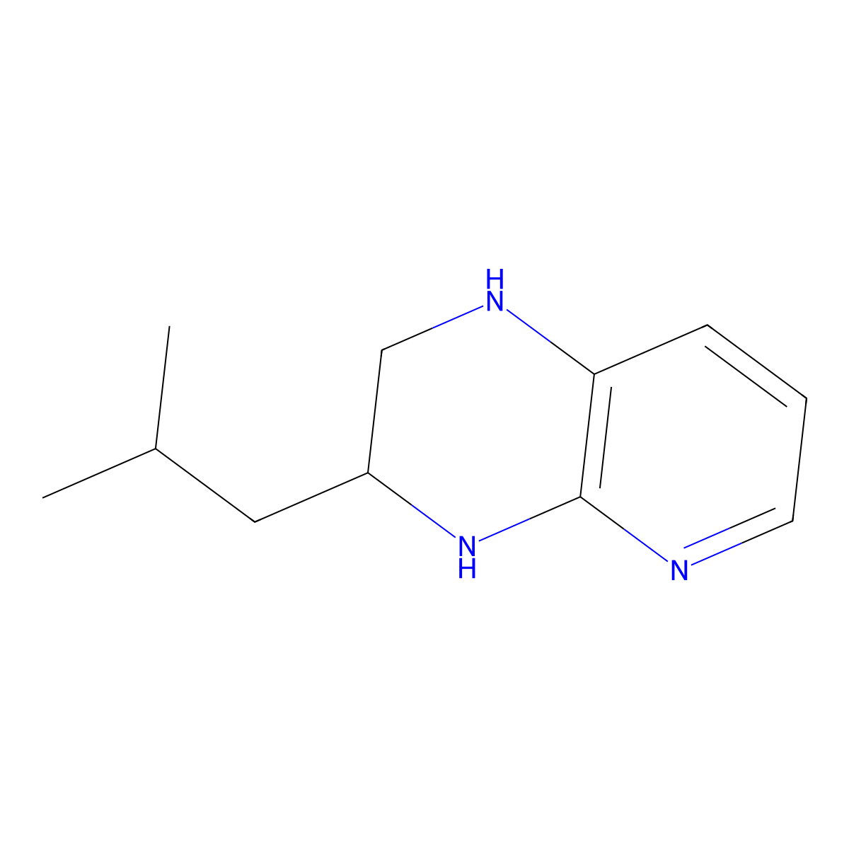 3-(2-Methylpropyl)-1H,2H,3H,4H-pyrido[2,3-B]pyrazine molecular structure, CAS 1517720-69-2