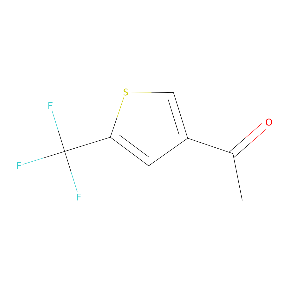 1-[5-(Trifluoromethyl)thiophen-3-yl]ethan-1-one molecular structure, CAS 1517721-97-9