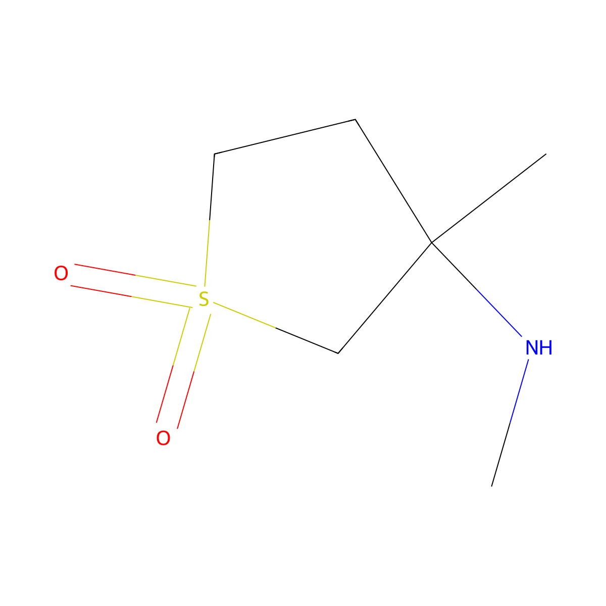 3-Methyl-3-(methylamino)thiolane-1,1-dione molecular structure, CAS 151775-03-0
