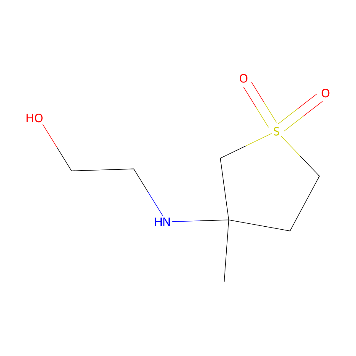 3-((2-Hydroxyethyl)amino)-3-methyltetrahydrothiophene 1,1-dioxide molecular structure, CAS 151775-04-1