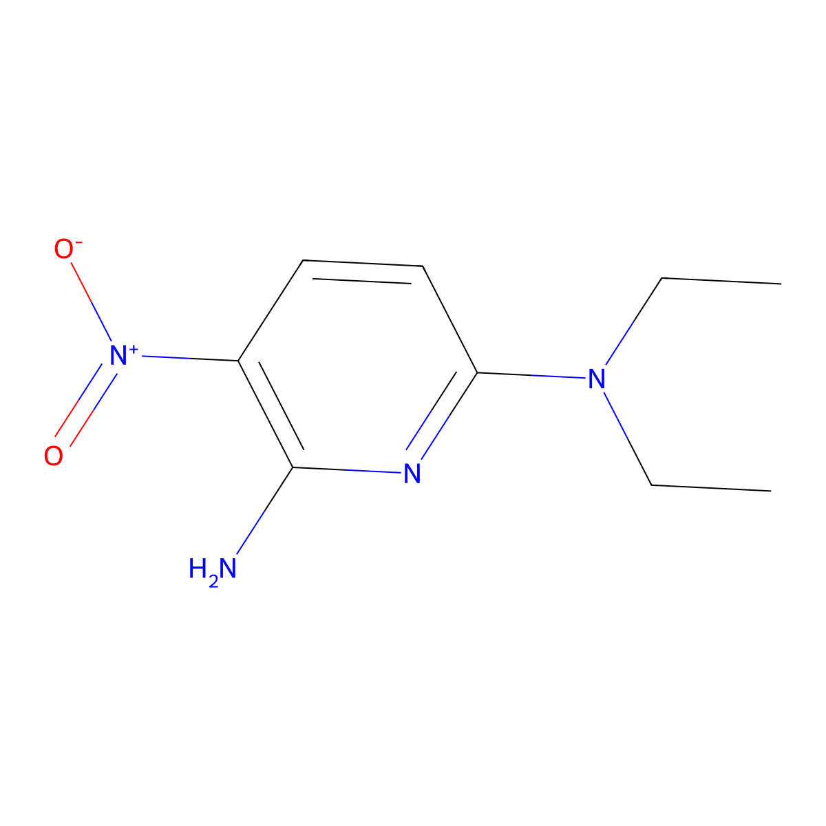 N~6~,N~6~-diethyl-3-nitropyridine-2,6-diamine molecular structure, CAS 1517757-25-3