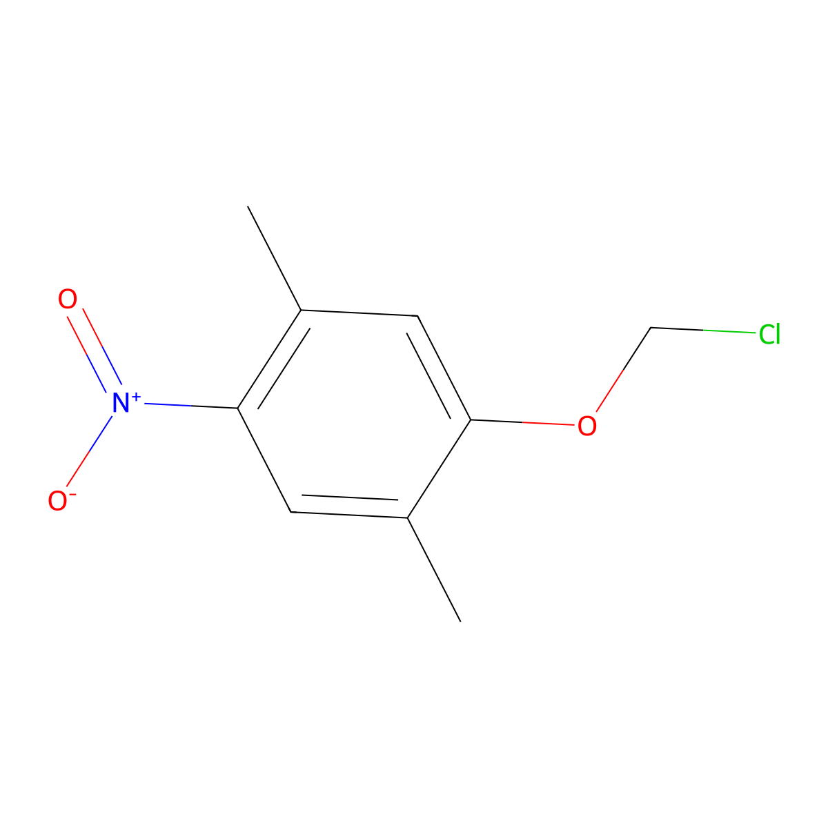1-(Chloromethoxy)-2,5-dimethyl-4-nitrobenzene molecular structure, CAS 1517757-96-8