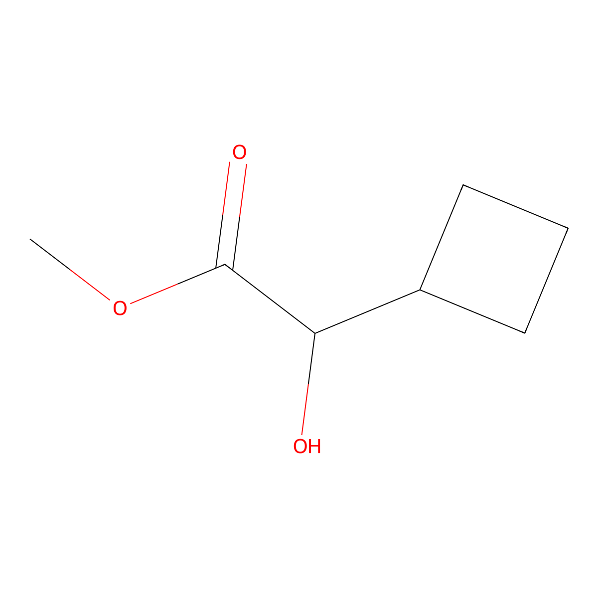 Methyl 2-cyclobutyl-2-hydroxyacetate molecular structure, CAS 1517761-58-8