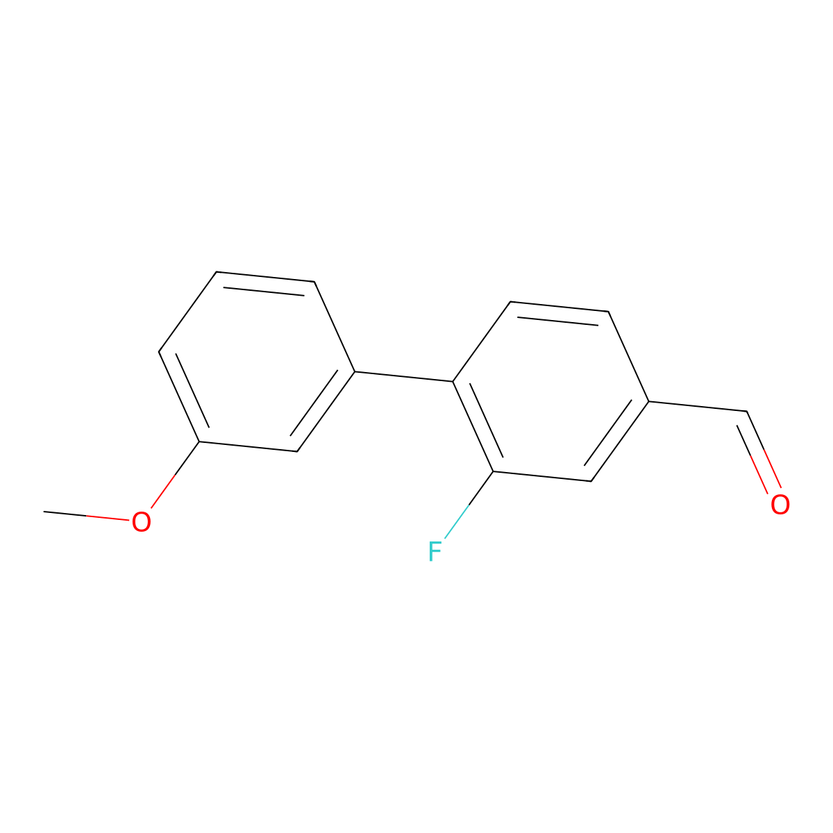 2-Fluoro-3'-methoxy-[1,1'-biphenyl]-4-carbaldehyde molecular structure, CAS 1517761-72-6