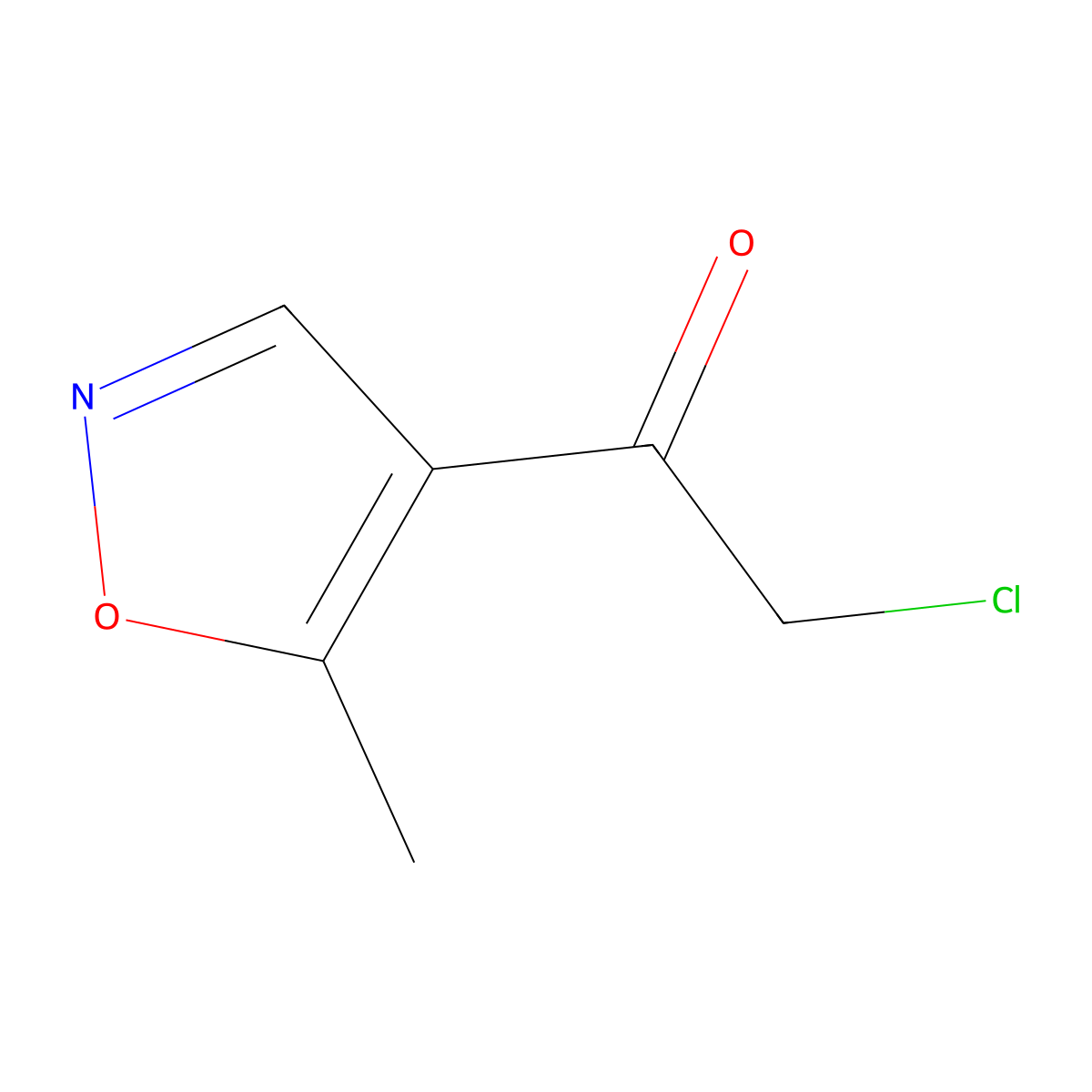 2-Chloro-1-(5-methyl-1,2-oxazol-4-yl)ethan-1-one molecular structure, CAS 1517771-86-6