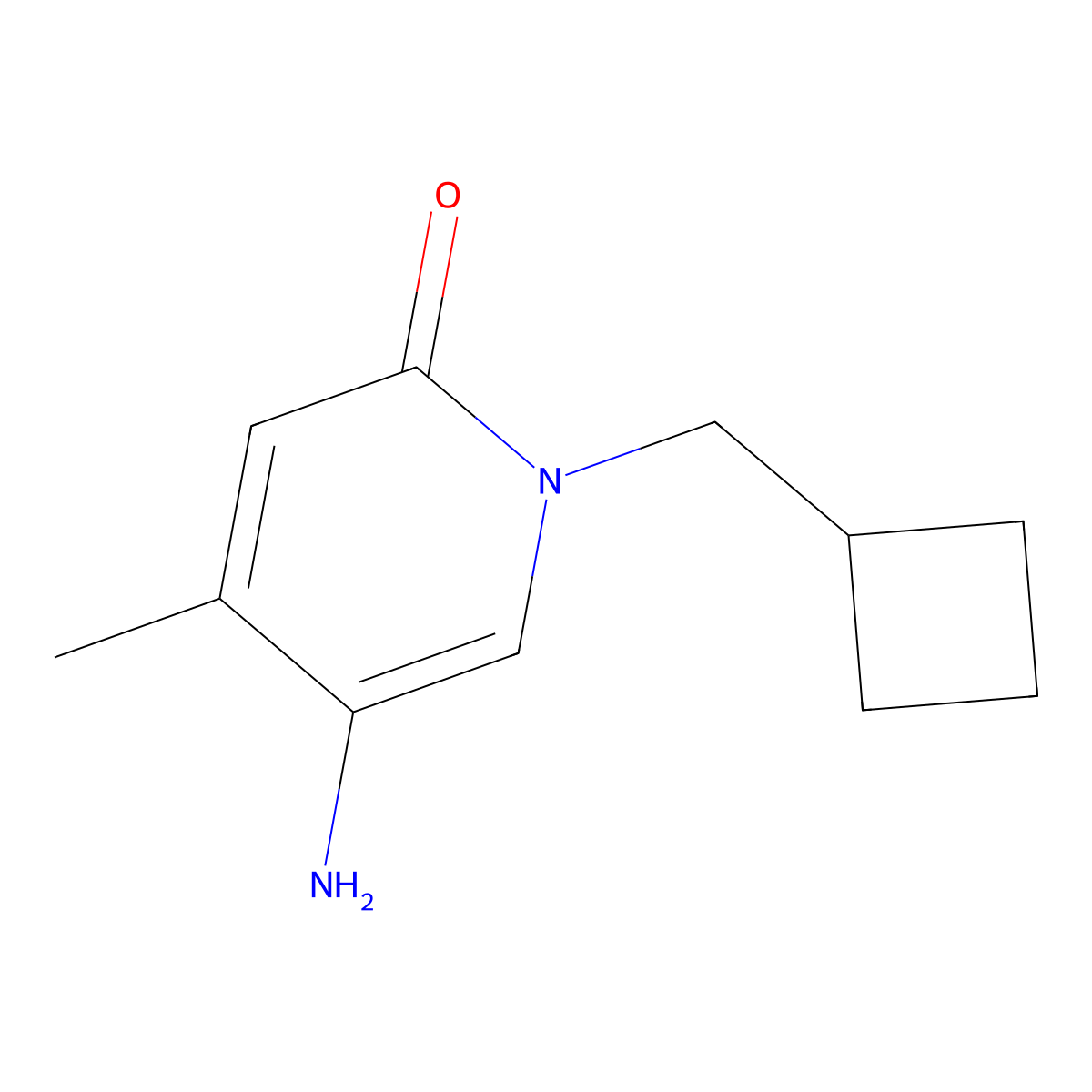 5-Amino-1-(cyclobutylmethyl)-4-methyl-1,2-dihydropyridin-2-one molecular structure, CAS 1517775-01-7