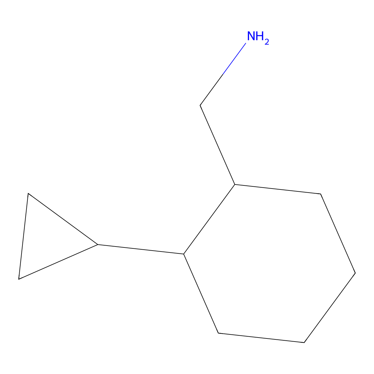 (2-Cyclopropylcyclohexyl)methanamine molecular structure, CAS 1517783-28-6