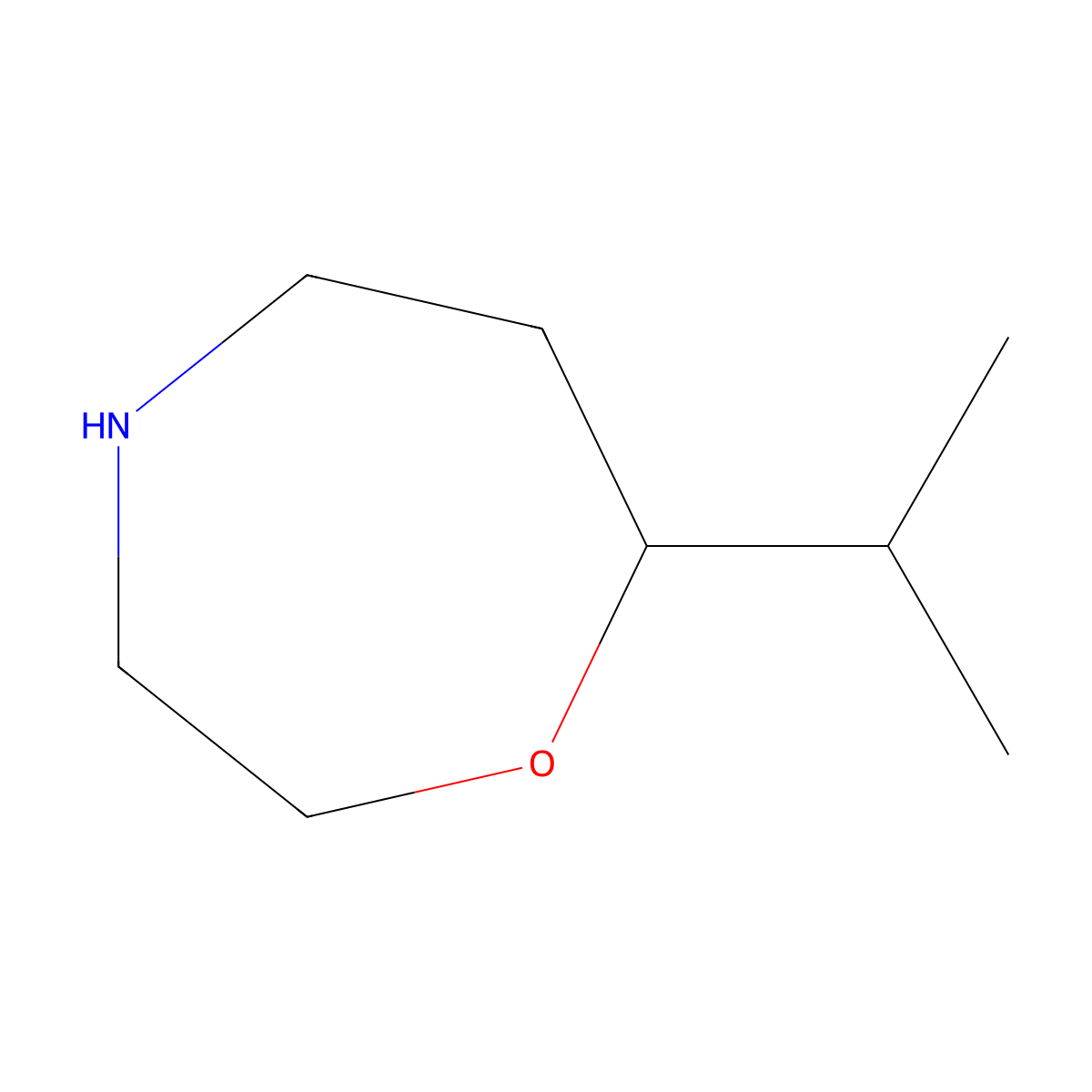 7-(Propan-2-yl)-1,4-oxazepane molecular structure, CAS 1517793-08-6