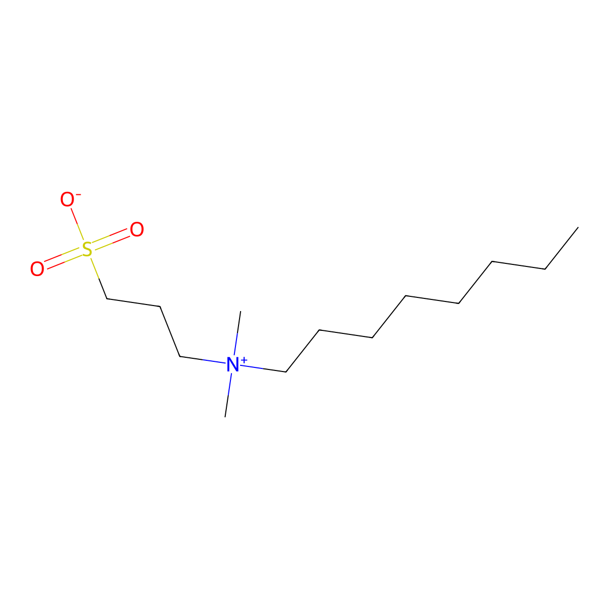 N-Octylsulfobetaine molecular structure, CAS 15178-76-4