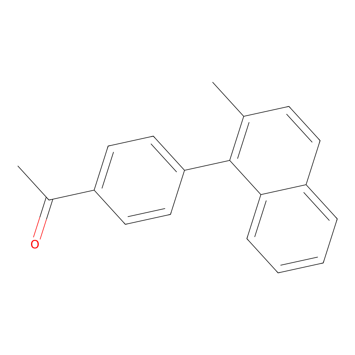 1-[4-(2-Methyl-1-naphthalenyl)phenyl]ethanone molecular structure, CAS 1517800-37-1