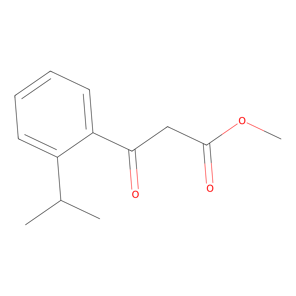 Methyl 3-oxo-3-[2-(propan-2-yl)phenyl]propanoate molecular structure, CAS 1517810-01-3