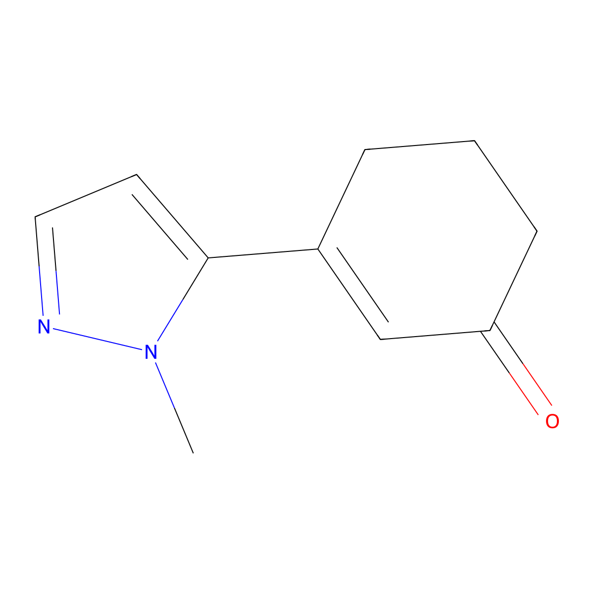 3-(1-Methyl-1H-pyrazol-5-yl)cyclohex-2-enone molecular structure, CAS 1517812-40-6
