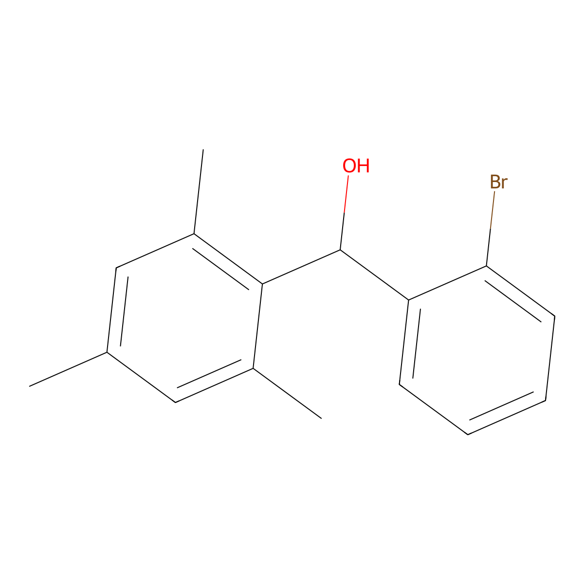 (2-Bromophenyl)(mesityl)methanol molecular structure, CAS 151783-51-6