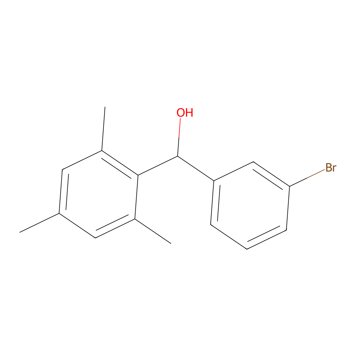 (3-Bromophenyl)(mesityl)methanol molecular structure, CAS 151783-52-7