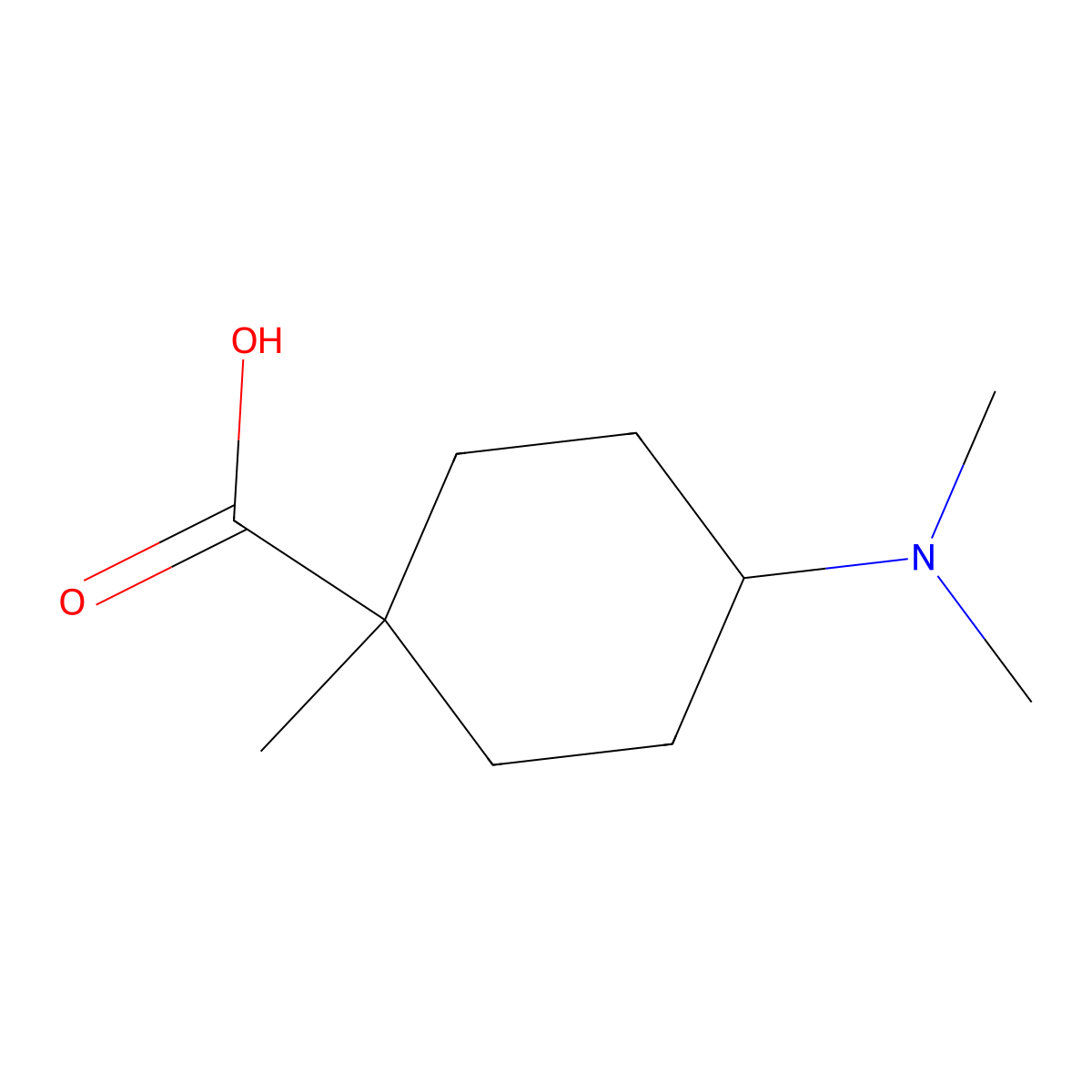 4-(Dimethylamino)-1-methylcyclohexane-1-carboxylic acid molecular structure, CAS 1517837-96-5