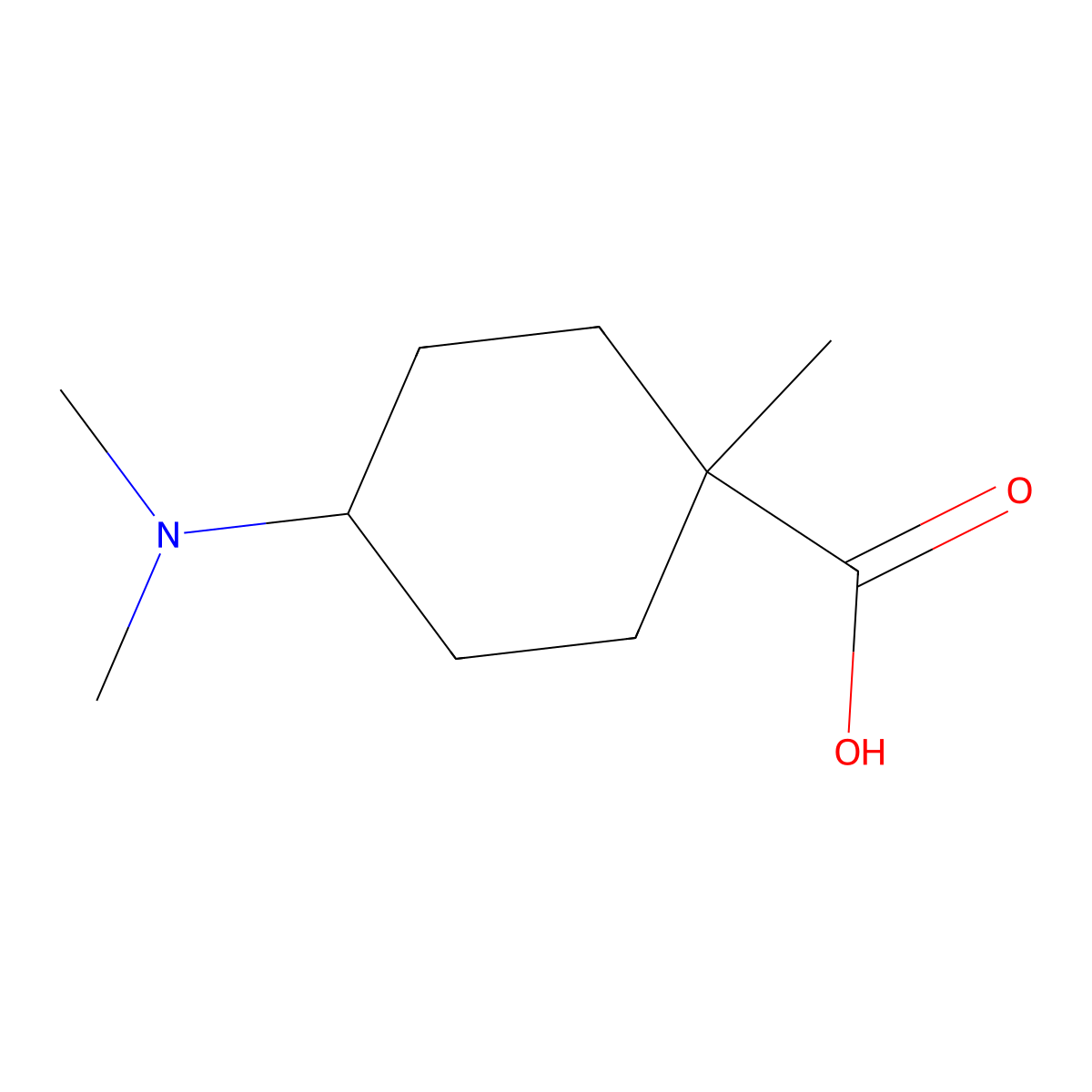 4-(Dimethylamino)-1-methylcyclohexane-1-carboxylic acid molecular structure, CAS 1517837-96-5