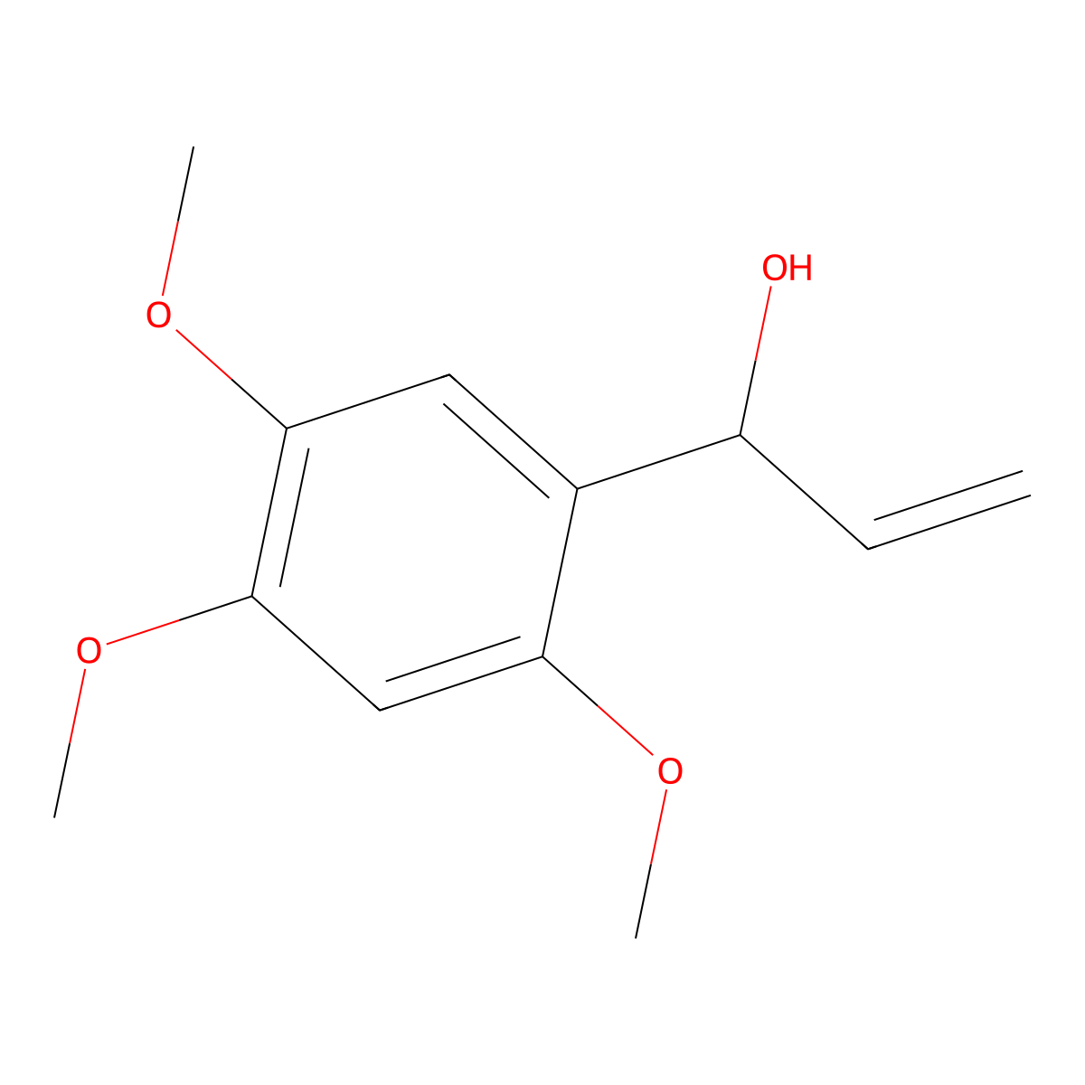 1-(2,4,5-Trimethoxyphenyl)prop-2-en-1-ol molecular structure, CAS 1517851-36-3