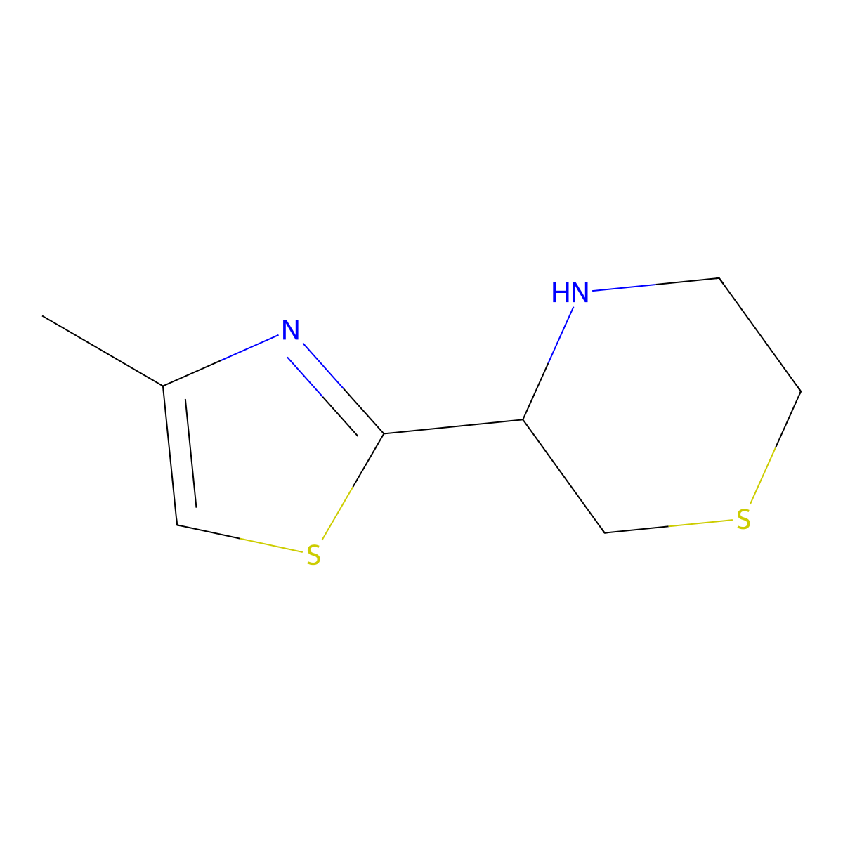 3-(4-Methyl-1,3-thiazol-2-yl)thiomorpholine molecular structure, CAS 1517853-35-8