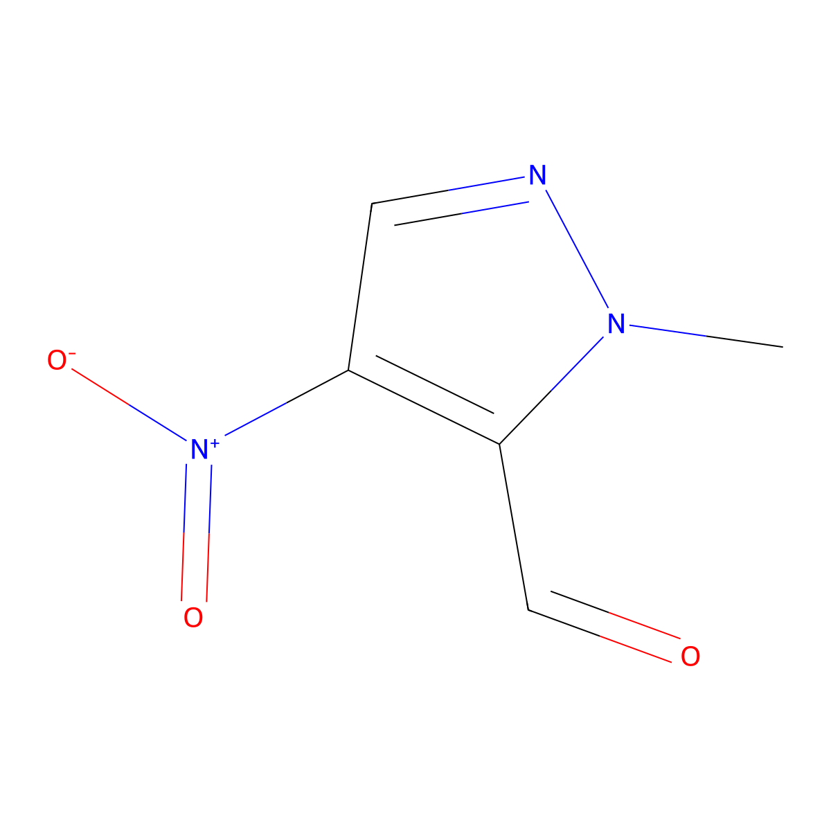 2-Methyl-4-nitro-pyrazole-3-carbaldehyde molecular structure, CAS 1517860-48-8