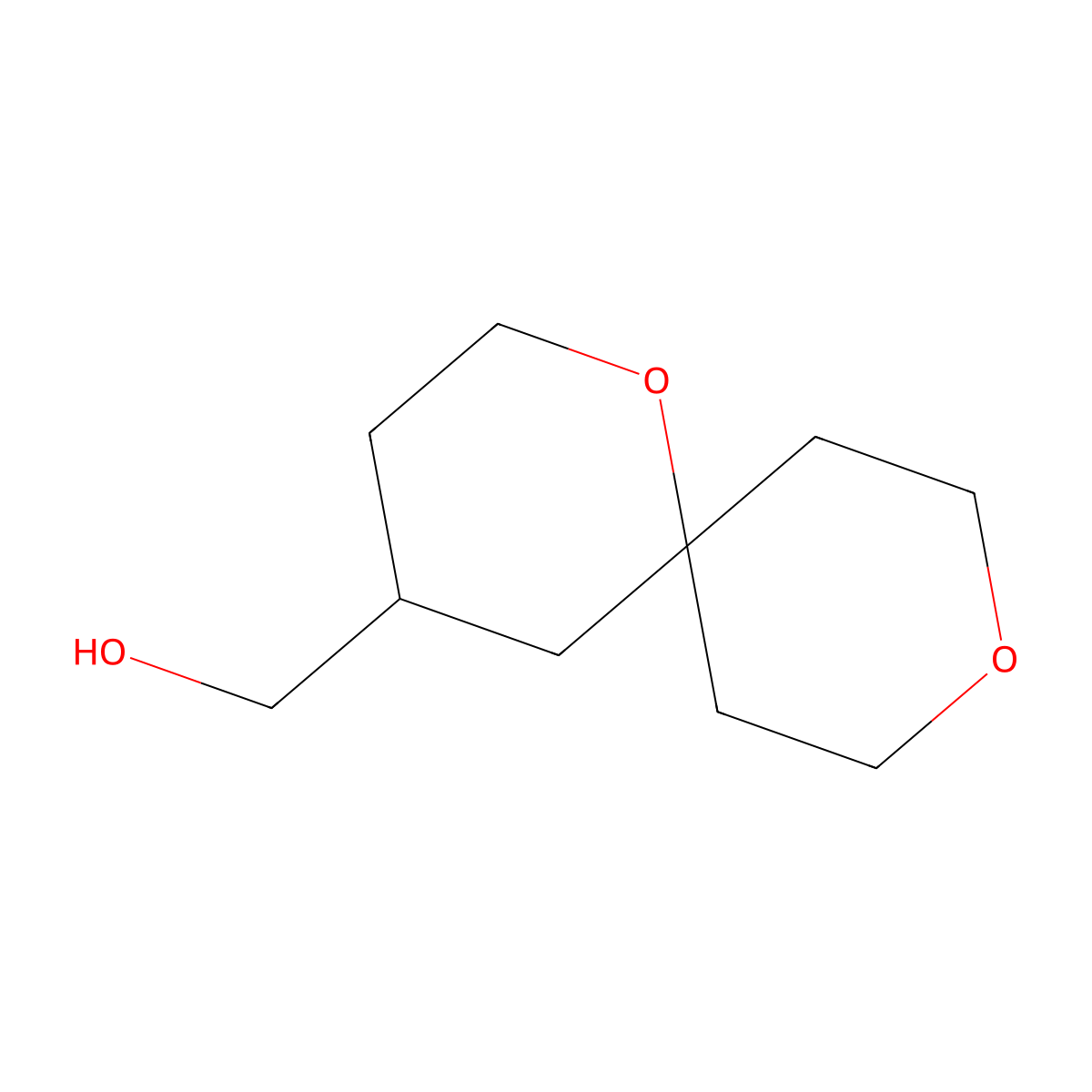 1,9-Dioxaspiro(5.5)undecan-4-ylmethanol molecular structure, CAS 1517862-80-4