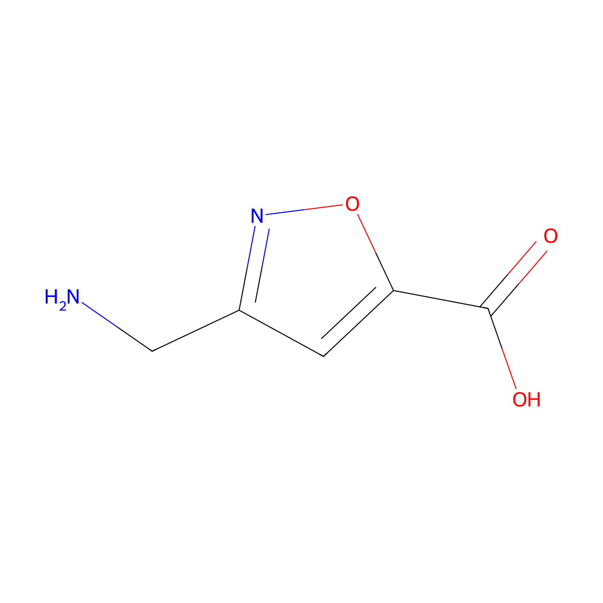 3-(Aminomethyl)-1,2-oxazole-5-carboxylic acid molecular structure, CAS 1517872-69-3