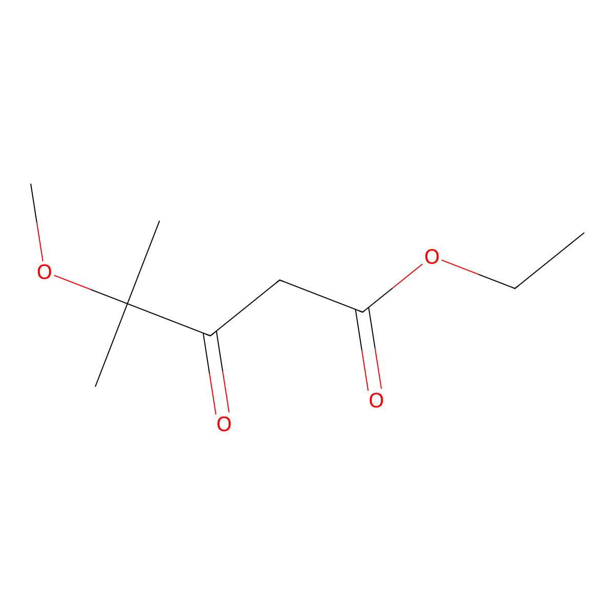 Ethyl 4-methoxy-4-methyl-3-oxopentanoate molecular structure, CAS 1517876-44-6