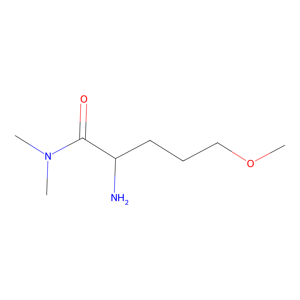 2-amino-5-methoxy-N,N-dimethylpentanamide molecular structure, CAS 1517878-51-1
