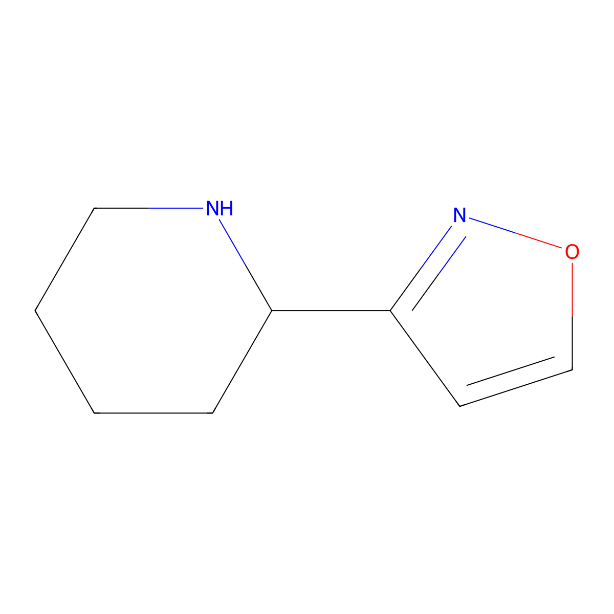 2-(1,2-Oxazol-3-yl)piperidine molecular structure, CAS 1517878-81-7