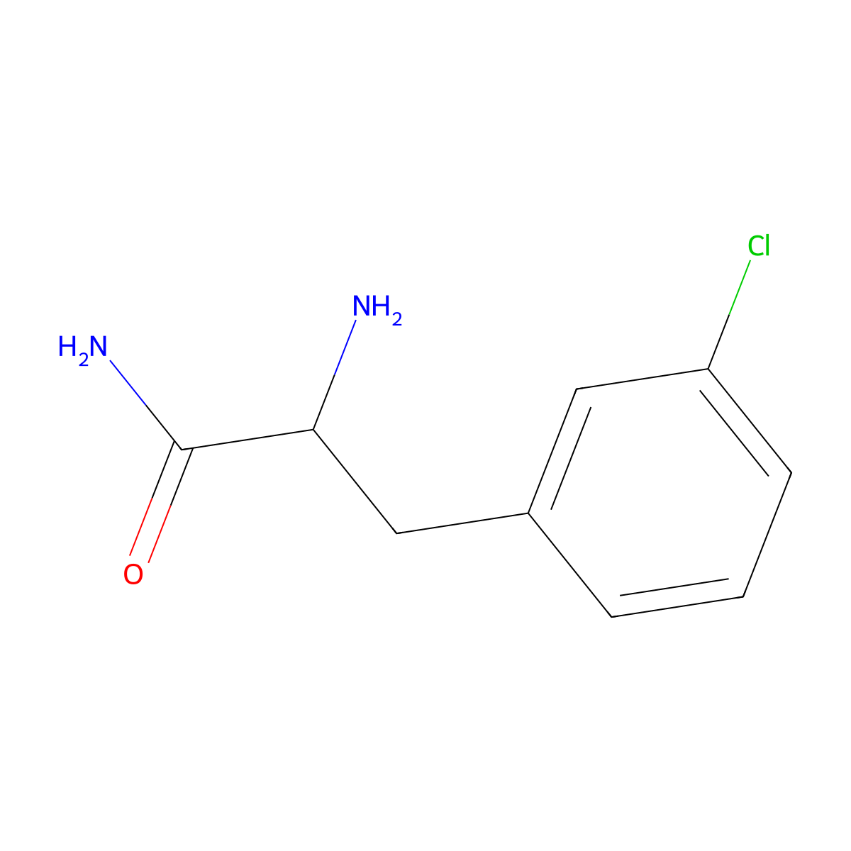 2-Amino-3-(3-chlorophenyl)propanamide molecular structure, CAS 1517881-59-2