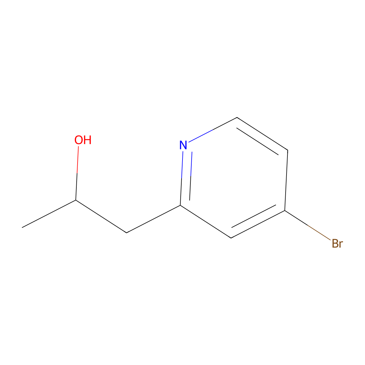1-(4-Bromo-2-pyridyl)-2-propanol molecular structure, CAS 1517889-15-4