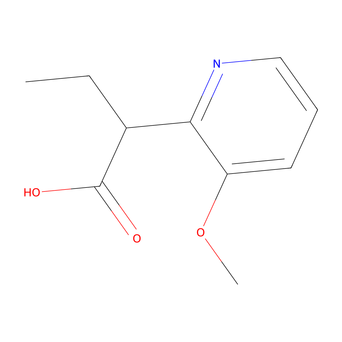 2-(3-Methoxypyridin-2-yl)butanoic acid molecular structure, CAS 1517914-48-5