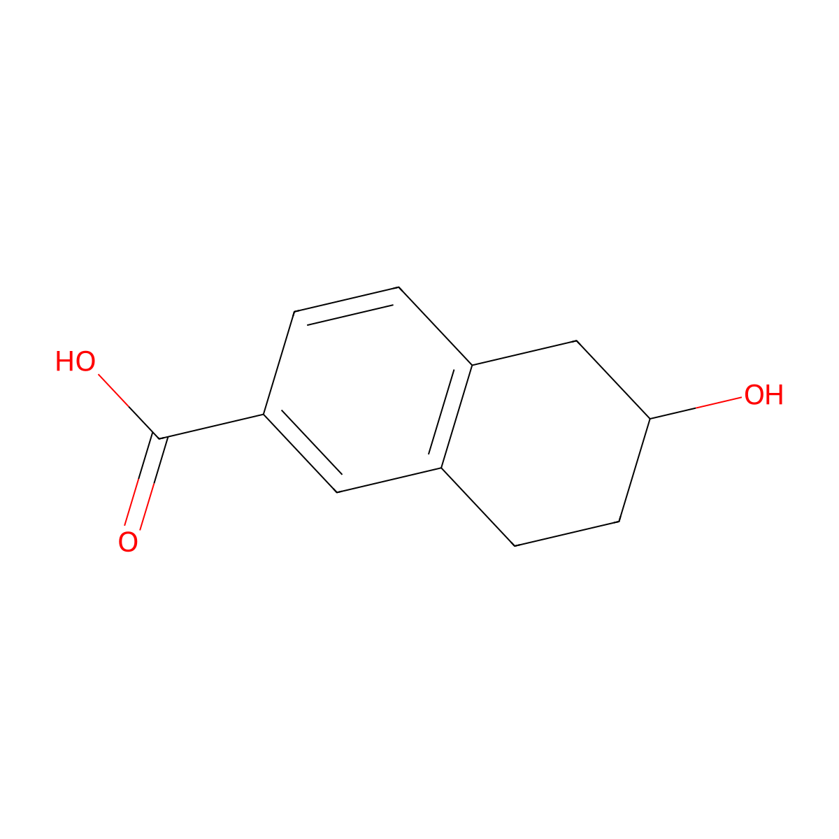 6-Hydroxy-5,6,7,8-tetrahydronaphthalene-2-carboxylic acid molecular structure, CAS 151792-10-8