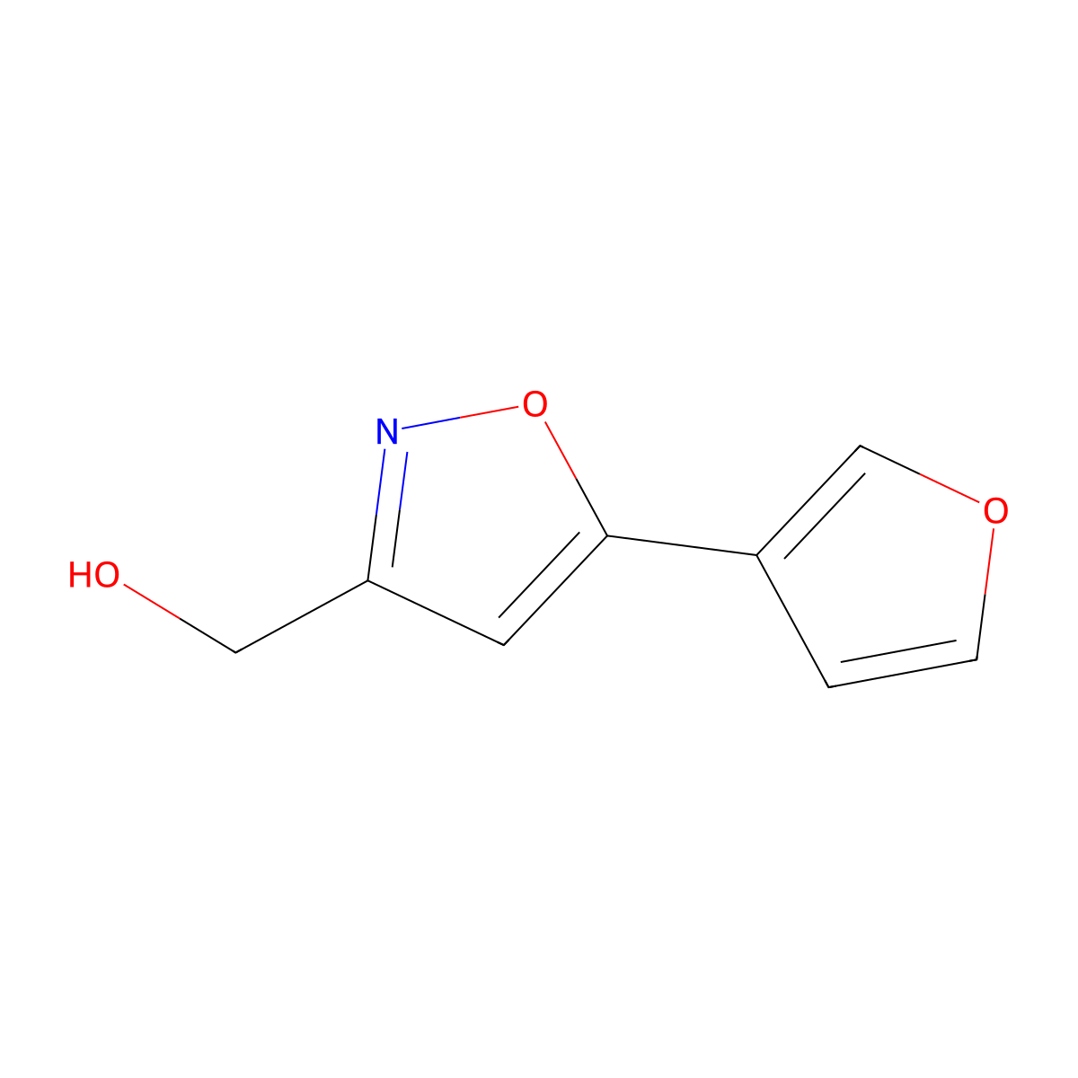 [5-(Furan-3-yl)-1,2-oxazol-3-yl]methanol molecular structure, CAS 1517922-31-4