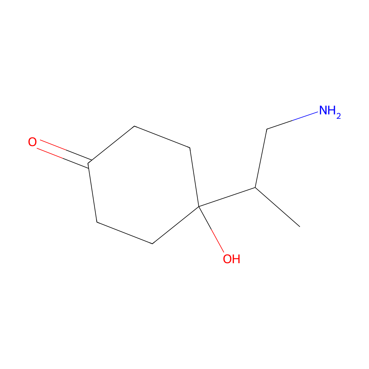 4-(1-Aminopropan-2-YL)-4-hydroxycyclohexan-1-one molecular structure, CAS 1517928-53-8