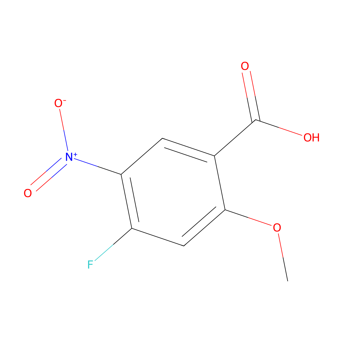 4-Fluoro-2-methoxy-5-nitrobenzoic acid molecular structure, CAS 151793-17-8