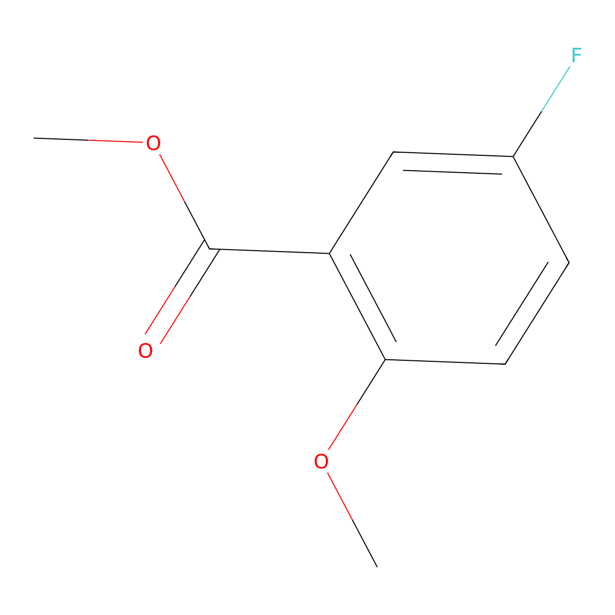 Benzoic acid, 5-fluoro-2-methoxy-, methyl ester molecular structure, CAS 151793-20-3