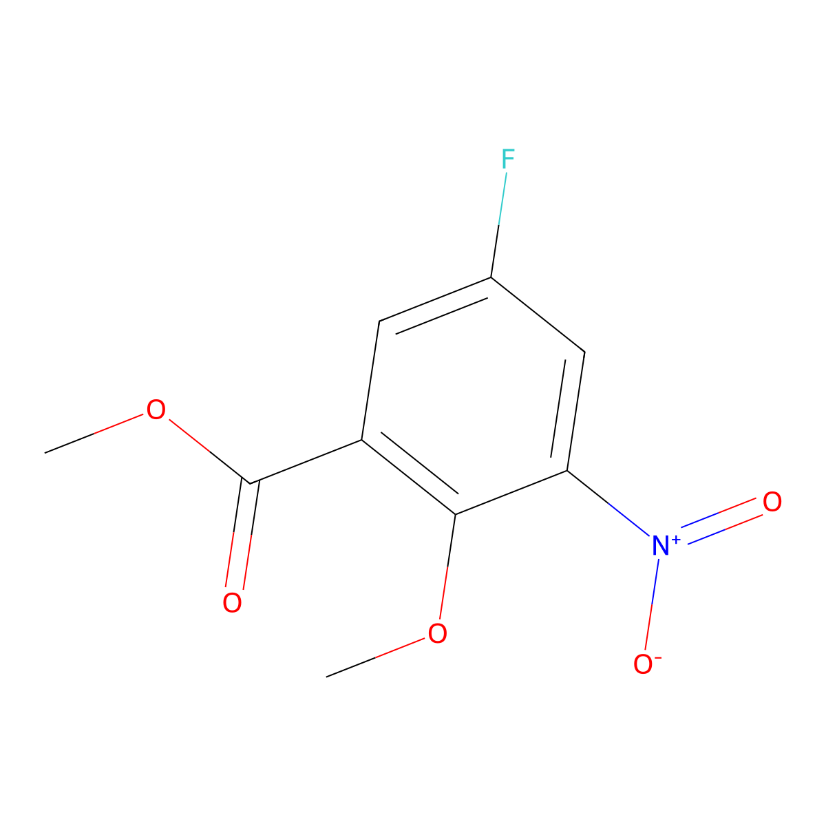 Methyl 5-fluoro-2-methoxy-3-nitrobenzoate molecular structure, CAS 151793-21-4