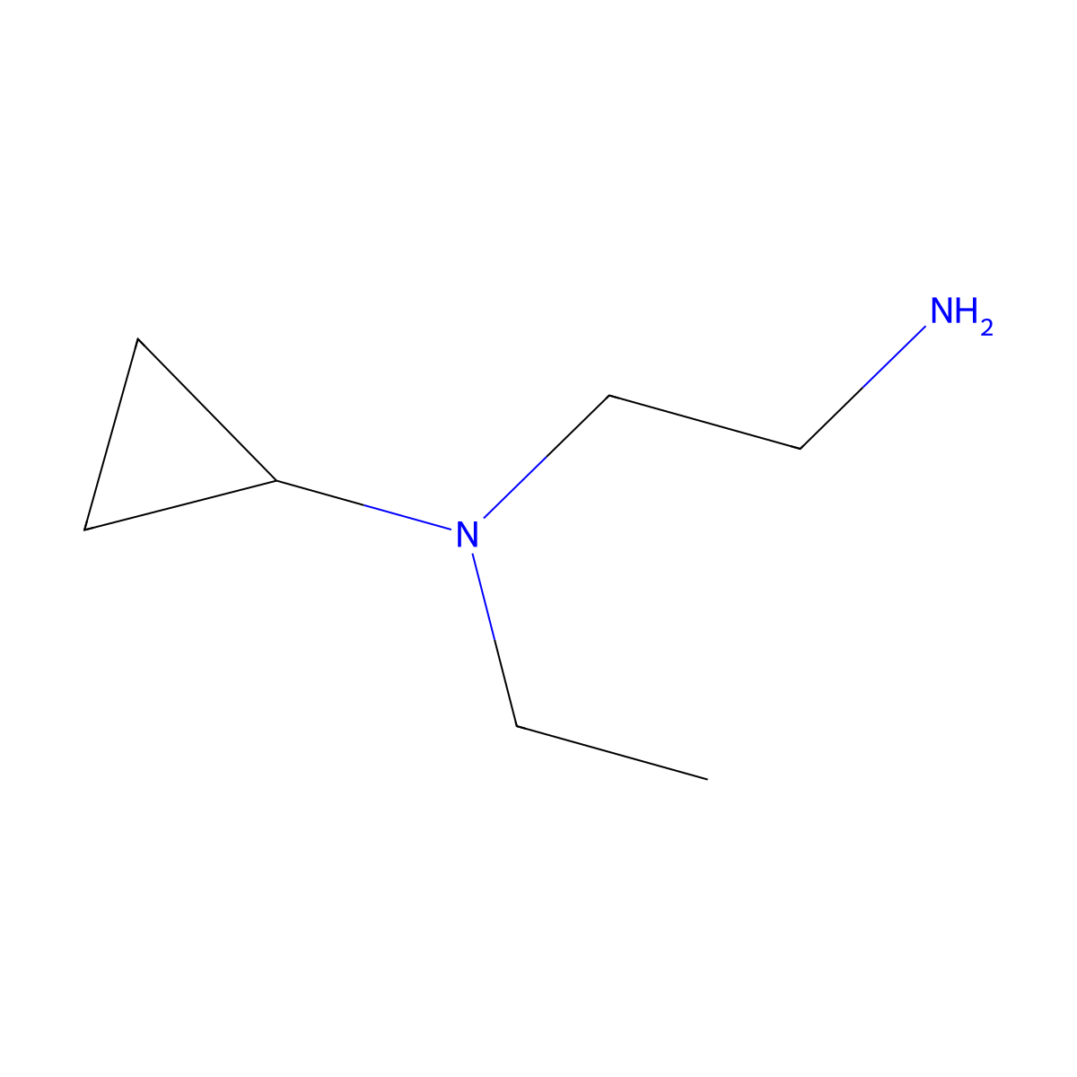 N-(2-aminoethyl)-N-ethylcyclopropanamine molecular structure, CAS 151793-24-7