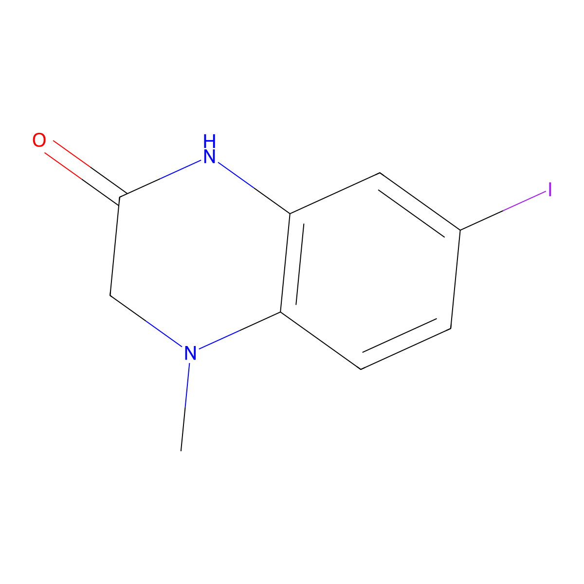 7-Iodo-4-methyl-3,4-dihydroquinoxalin-2(1H)-one molecular structure, CAS 1517931-23-5