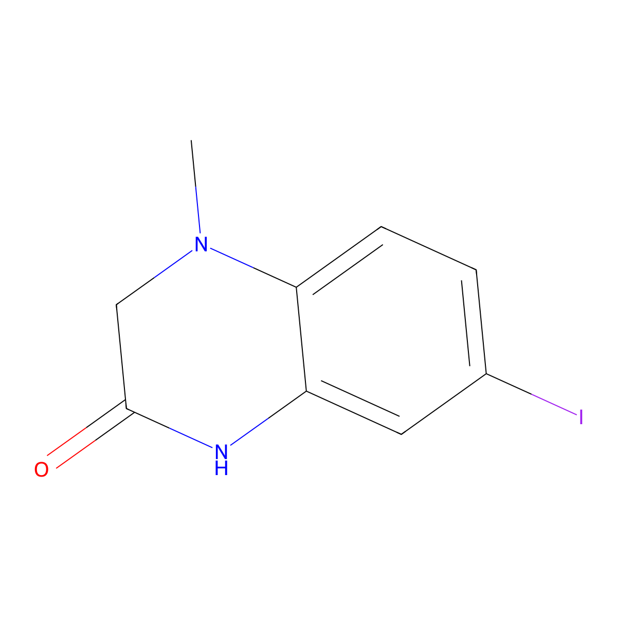 7-Iodo-4-methyl-3,4-dihydroquinoxalin-2(1H)-one molecular structure, CAS 1517931-23-5
