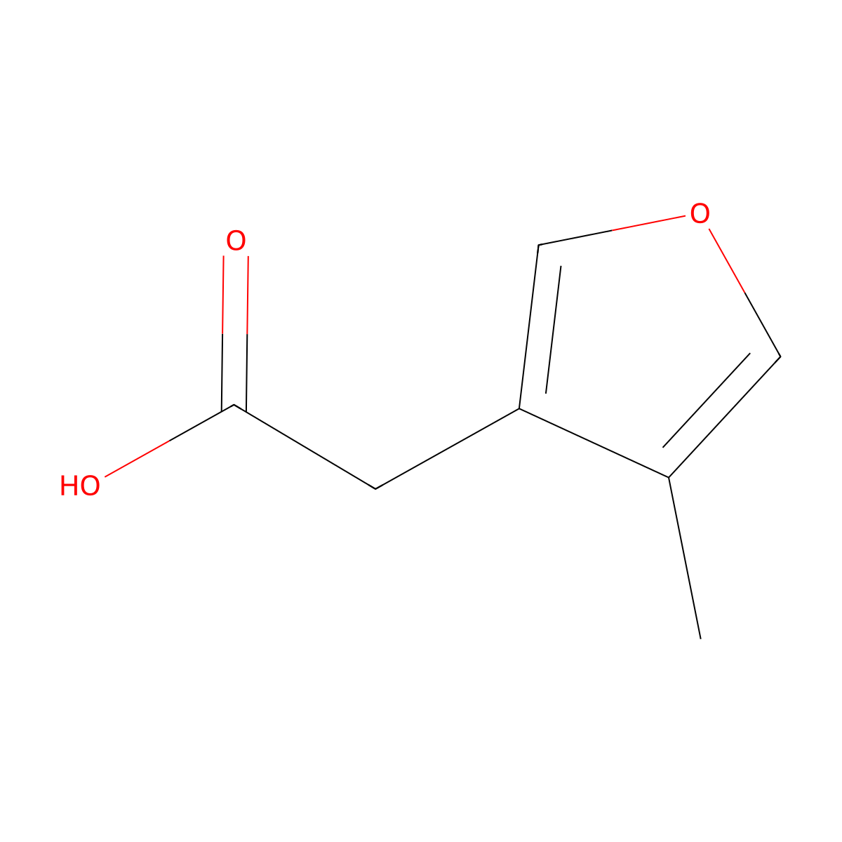 2-(4-Methylfuran-3-yl)acetic acid molecular structure, CAS 1517933-06-0