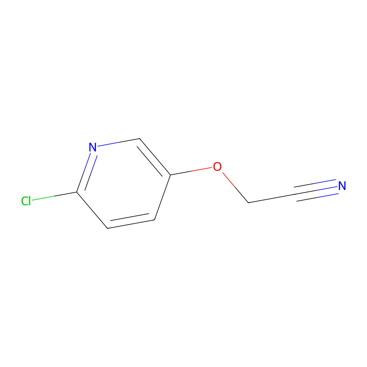 2-[(6-Chloropyridin-3-yl)oxy]acetonitrile molecular structure, CAS 1517936-85-4