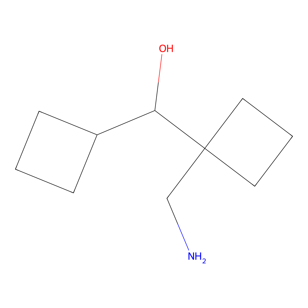 [1-(Aminomethyl)cyclobutyl](cyclobutyl)methanol molecular structure, CAS 1517949-62-0