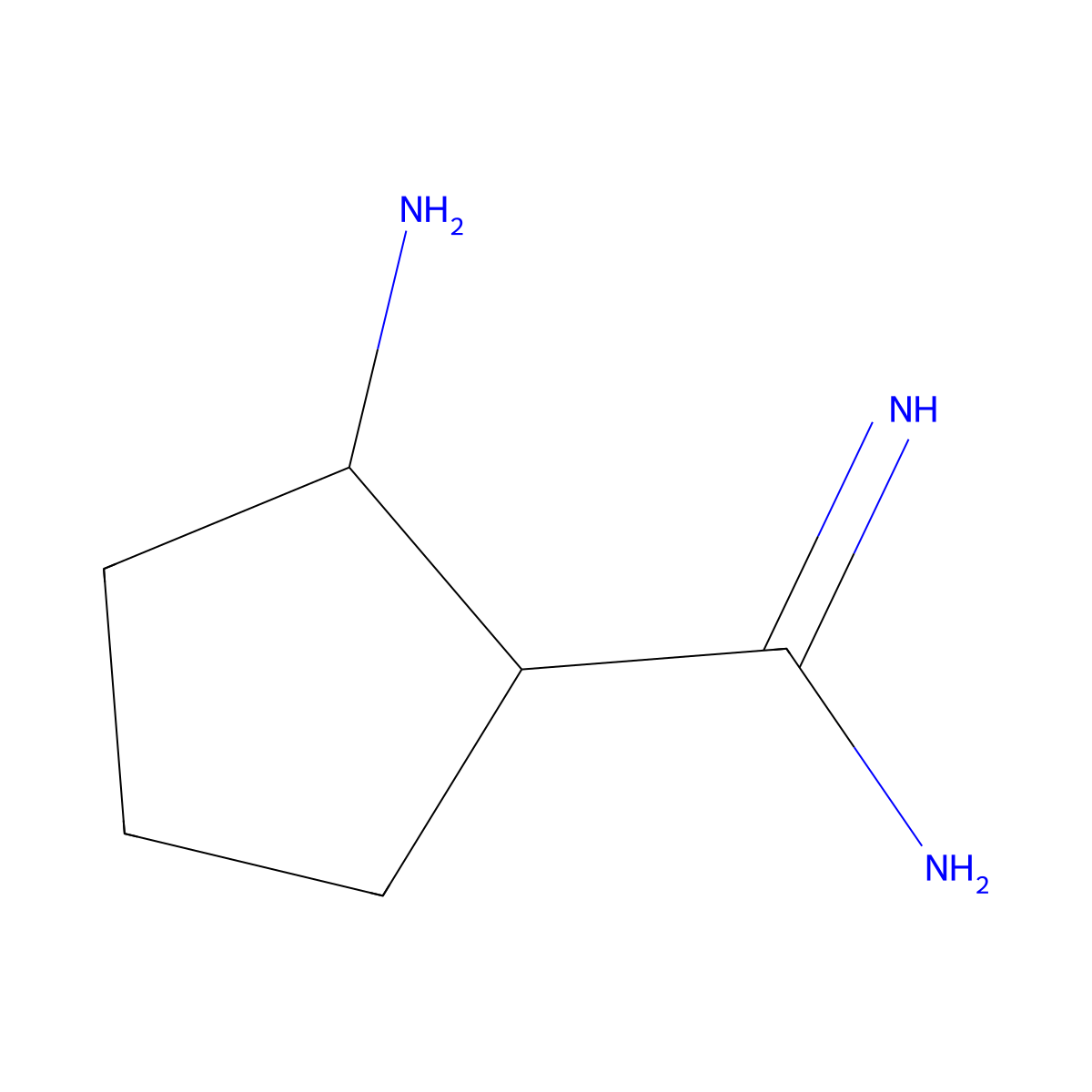 2-Aminocyclopentane-1-carboximidamide molecular structure, CAS 1517969-54-8