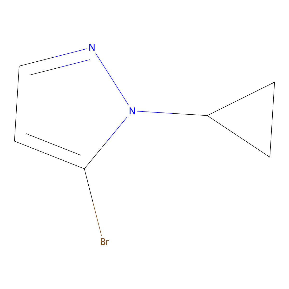 5-bromo-1-cyclopropyl-1H-pyrazole molecular structure, CAS 1517978-30-1