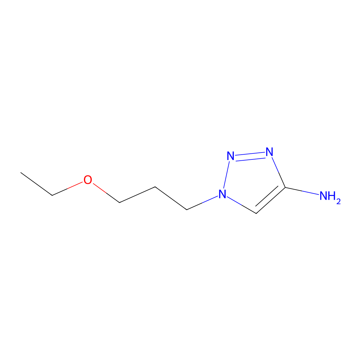 1-(3-Ethoxypropyl)-1h-1,2,3-triazol-4-amine molecular structure, CAS 1517988-30-5