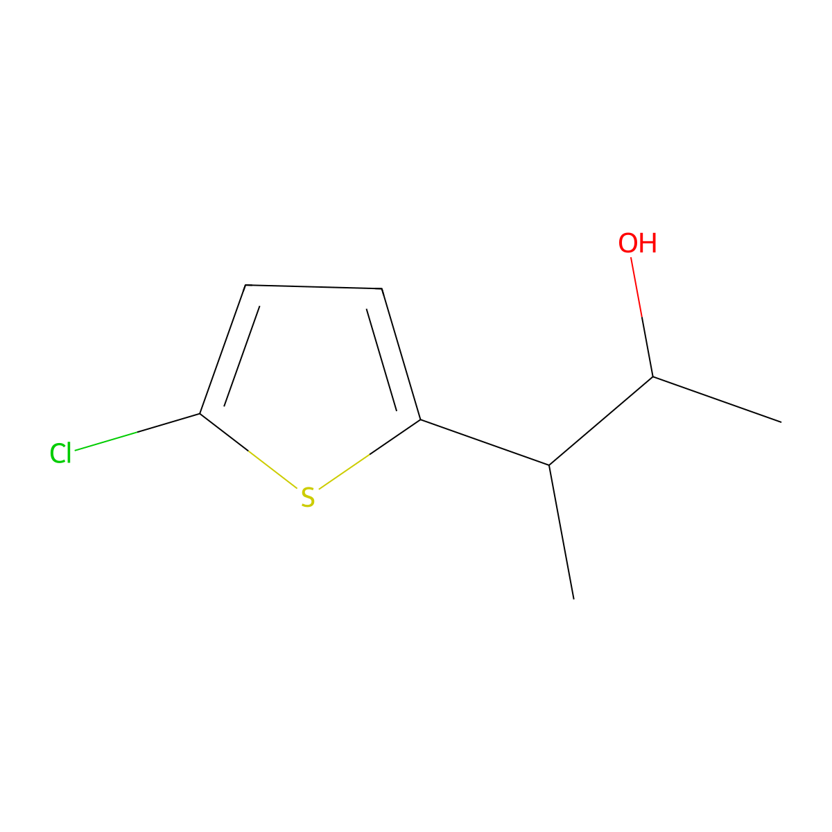 3-(5-Chlorothiophen-2-yl)butan-2-ol molecular structure, CAS 1517989-60-4