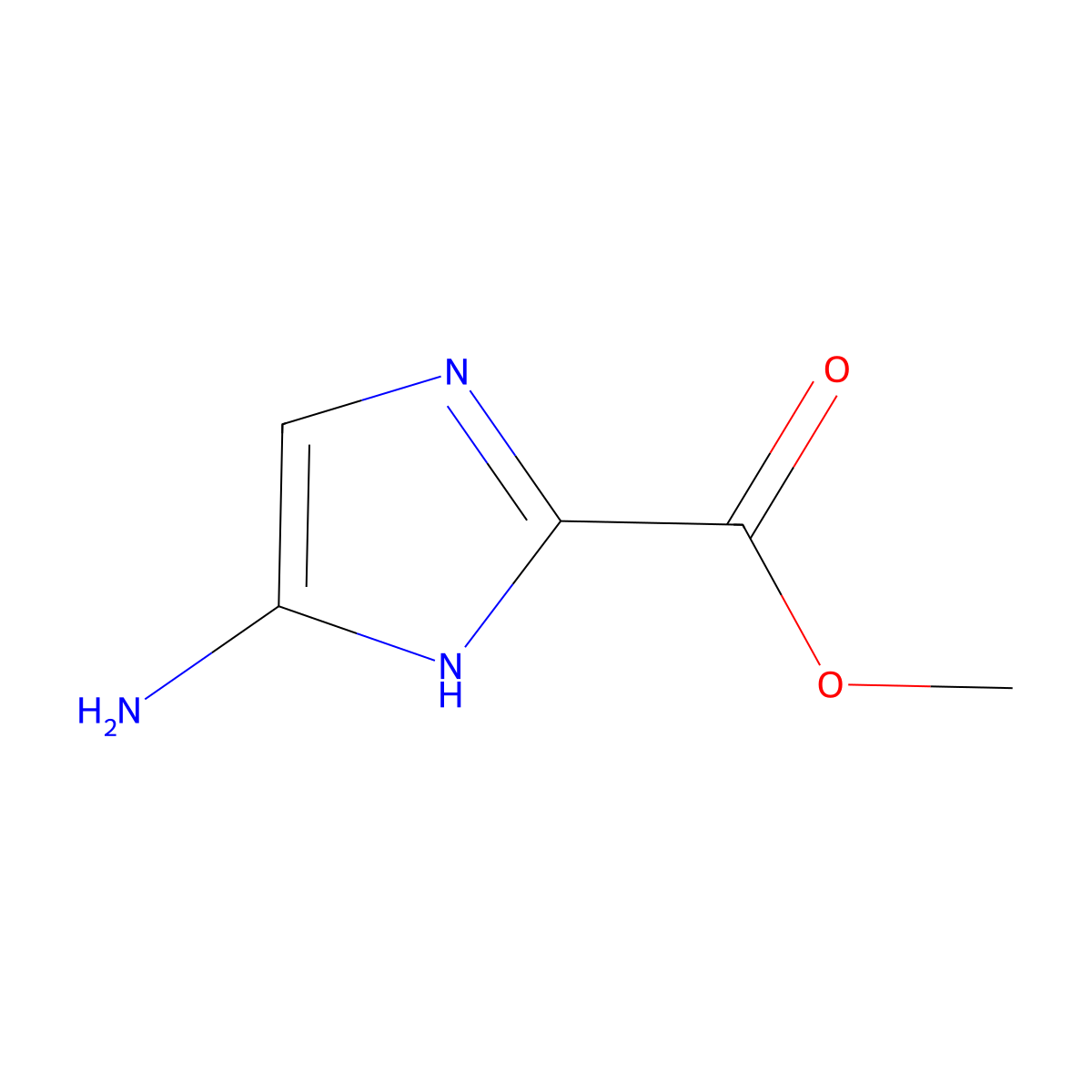 Methyl 5-amino-1H-imidazole-2-carboxylate molecular structure, CAS 1517999-26-6