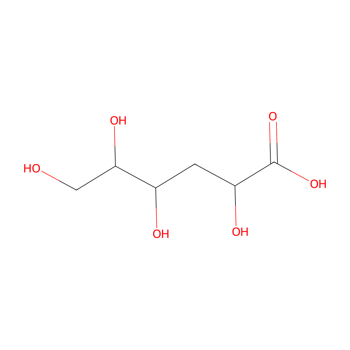 3-Deoxyhexonic acid molecular structure, CAS 1518-59-8