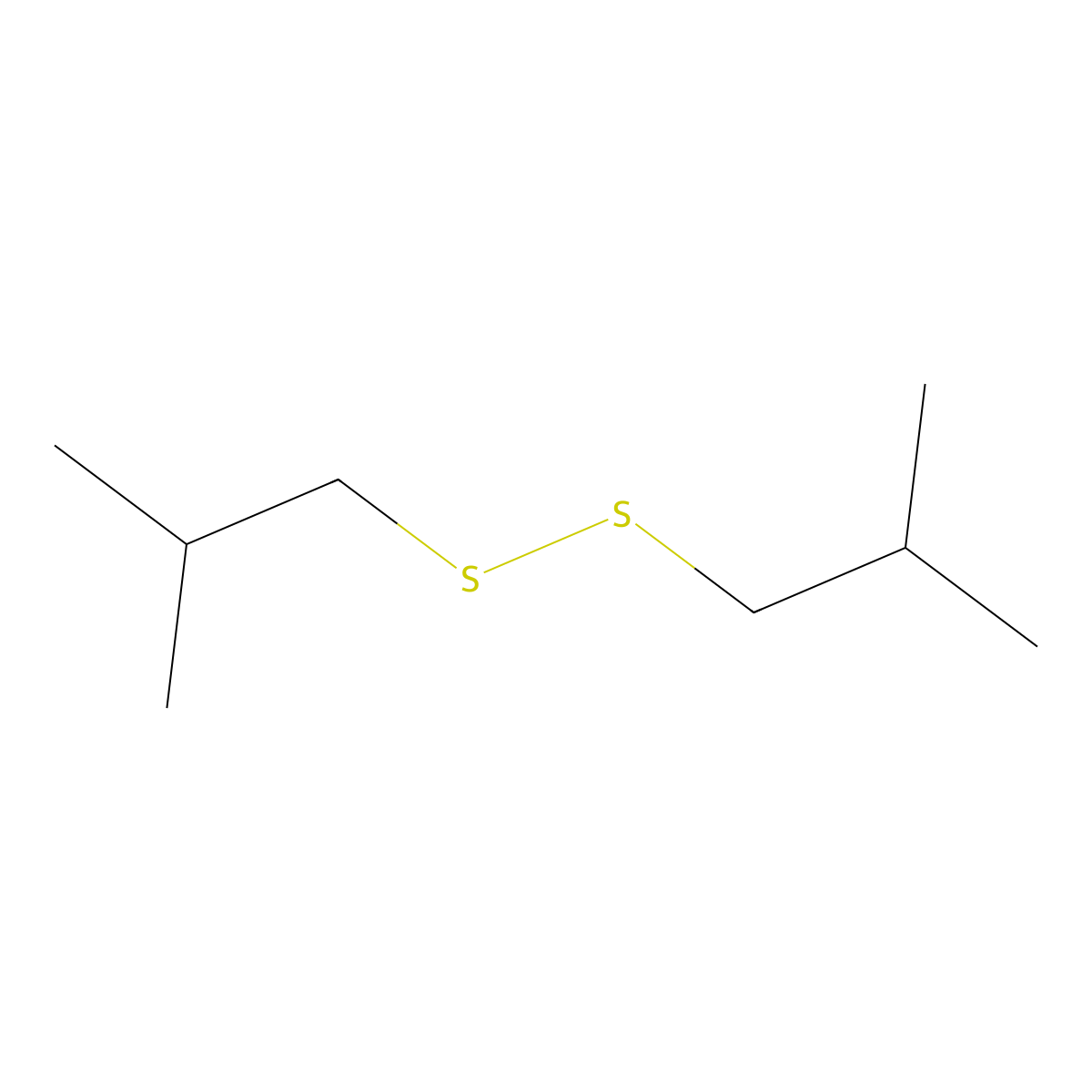 Disulfide, bis(2-methylpropyl) molecular structure, CAS 1518-72-5